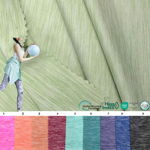 Thoáng khí đầy màu sắc cation cao sợi đàn hồi nhuộm spandex13 polyester87 vải cho đồ bơi thể thao - Product Image 1