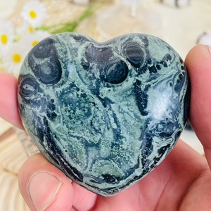 Venta al por Mayor de Piedras Talladas en Forma de Corazón con Ojo de Pavo Real Natural, Regalo Perfecto para Navidad, Halloween, Pascua, Acción de Gracias - Product Image 2