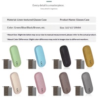 Étui à lunettes rigide haut de gamme à motif lin, résistant à la pression et aux chutes, pour lunettes de vue et de soleil BOX02