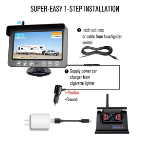 태양광 무선 9600mah 충전식 자기 히치 역 카메라 키트와 IFPoster 5in 디지털 무선 자동차 터치 스크린 모니터 - Product Image 6