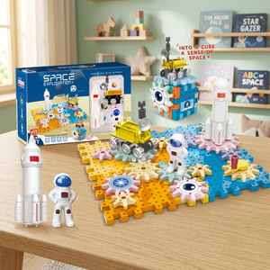Samlok 52 PCS Modern Buildings Construction Toy Educational DIY Building <b>Blocks</b> Set ABS <b>Plastic</b> 1:18 Scale Simulation Model - Product Image 3
