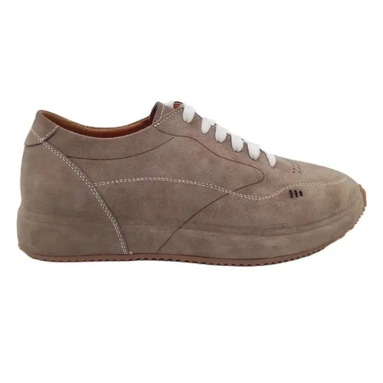 Calzado informal a precio de fábrica, suela de goma transpirable de cuero de ante para hombre, zapatillas deportivas, zapatos para hombre