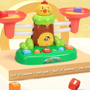 2024 niños Nueva balanza educativa de matemáticas juguete dibujos animados pájaro aritmética corte fruta balanza juguete - Product Image 2