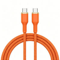 Cable Trenzado USB C a C de 60W y 1m, Cable de Carga Rápida Tipo C para Samsung Galaxy S24/S23, para iPhone 15 16 17 iPad