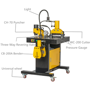 Presse hydraulique portable DHY-150 pour la découpe, le pliage et le poinçonnage de barres en cuivre - Product Image 1