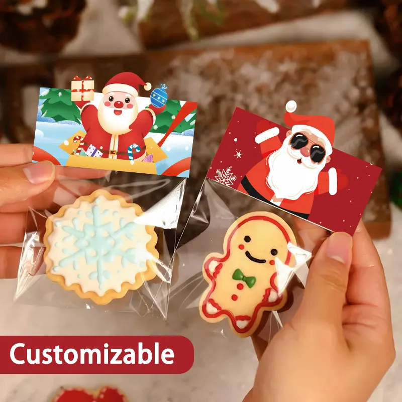 Design personalizzato stampa a colori pieghevole con etichetta Origami adesivo con supporto carta intestazione per biscotti al forno