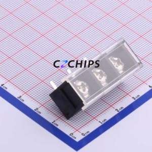 KF58R-10.0-3P Barrier Terminal Block Bent Lead Through Hole,P=10mm Connector With Cover Plate 10mm 1x3P Right Angle Pin - Product Image 1