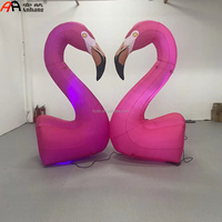 Statue gonflable de flamant rose debout, décoration pour fête, mariage, événement, centre commercial, thème tropical