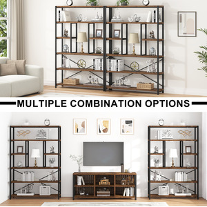 Công nghiệp freestanding cao kệ sách hiển thị kệ lưu trữ Organizer etagere kệ sách với 9-mở kệ lưu trữ - Product Image 5