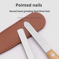 Lime à ongles ultra-fine double face en acier inoxydable, outil de ponçage pour manucure et pédicure, bande abrasive à grain fin