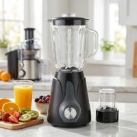 Meilleur Prix Robot Culinaire Professionnel 3-en-1 Mixeur Blender avec Bol en Verre 1500ml Puissance 700W 6 Lames Chauffantes Sans BPA Pour Maison et Hôtel
