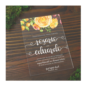 Invitación de boda personalizada de fábrica, elegante, de lujo, transparente, con texto Acrílico - Product Image 5