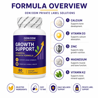Capsules de soutien à la croissance, formule de croissance, soutien à la solidité osseuse, santé globale, 60 unités, complément alimentaire