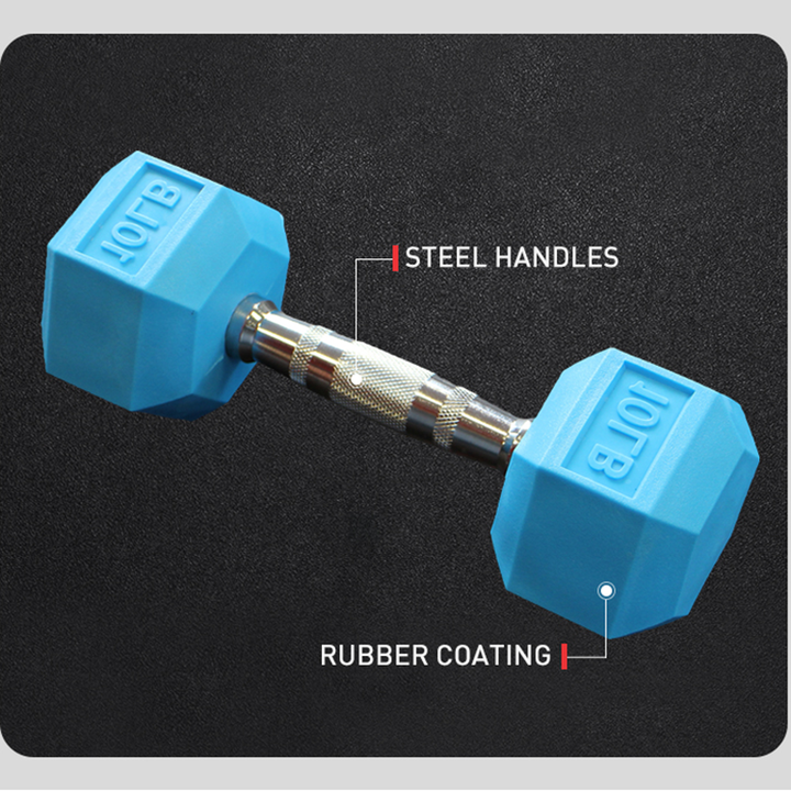 ゴムラバー.六角ダンベル.110LB.set.