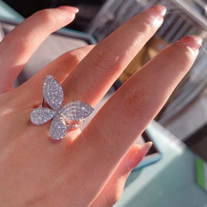 Bague élégante avec nœud papillon en zircon, bijoux de luxe minimalistes pour femmes, à porter au quotidien, cadeau chic - Product Image 2