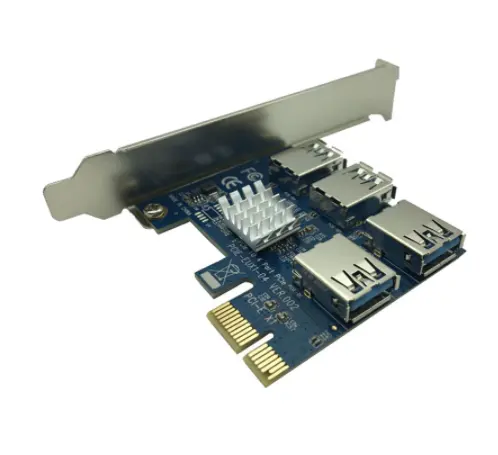 Promosi untuk penjualan terlaris kartu Riser Express 1x sampai 16x1 sampai 4 PCI-E USB 3.0 Slot adaptor Hub Multiplier untuk PC laptop motherboard