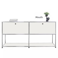 Meubles de rangement modernes modulaires en acier inoxydable avec 4 tiroirs pour salon