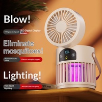 Nouvel appareil anti-moustiques multifonctionnel 2-en-1 avec ventilateur, idéal pour le camping en extérieur et l'utilisation sur le bureau à domicile