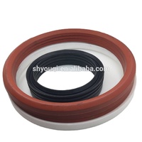 Joints d'étanchéité combinés en tissu caoutchouc NBR/FKM/Nylon/PTFE 55x75x10 vee -V
