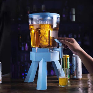 Dispensador <span class=keywords><strong>de</strong></span> <span class=keywords><strong>Cerveza</strong></span> Automático Portátil con Pedestal Azul <span class=keywords><strong>de</strong></span> 3L para Uso Móvil, Enfriador <span class=keywords><strong>de</strong></span> <span class=keywords><strong>Cerveza</strong></span> con <span class=keywords><strong>Grifo</strong></span> <span class=keywords><strong>de</strong></span> Refrigeración - Product Image 2