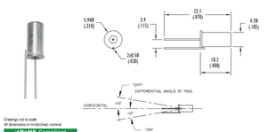 Interrupteur à bascule HKFAST CW1300-1, corps métallique cylindrique, point vert, montage traversant, couleur argent - Product Image 2