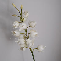 Hoge Kwaliteit Witte Kunstmatige Lelie Van De Vallei Real Touch Bloemen Pu Bloem Voor Huis & Hotel Decor Realistisch Bloemenontwerp