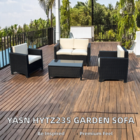 Fauteuil de jardin contemporain de luxe YASN HYTZ235, une place, pour extérieur, patio, salon, villa, en tissu.