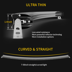 ชิ้นส่วนรถยนต์ไฟ LED ลำแสงคอมโบแถวเดียว12V 24V 4X4ออฟโรด7 14นิ้วบาร์ไฟ LED สำหรับรถบรรทุก SUV - Product Image 5
