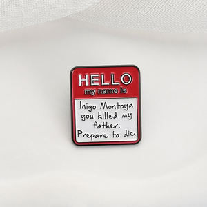 สวัสดีฉันชื่อกล่องโต้ตอบหมุดเคลือบเข็มกลัดแรงบันดาลใจจากภาพยนตร์คลาสสิกการ์ตูนกระเป๋าเป้สะพายหลังสุดสร้างสรรค์เสื้อผ้าเครื่องประดับป้ายปกเสื้อ - Product Image 3