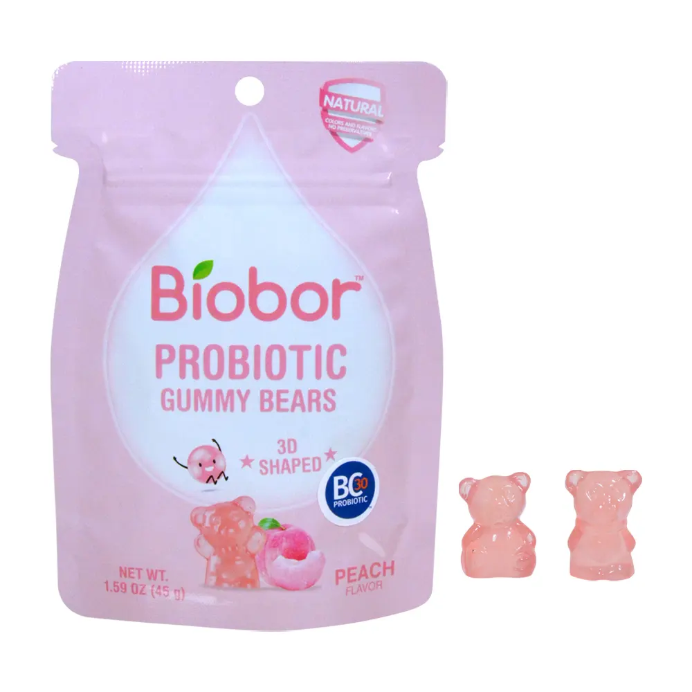 Biobor उच्च गुणवत्ता सक्रिय प्रोबायोटिक चिपचिपा अभिनव लोकप्रिय स्वादिष्ट नरम मिठाई पोषण gummies कैंडी