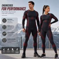 Ensemble de sous-vêtements sans couture personnalisés pour homme, haut à manches longues et leggings, vêtements de sport d'extérieur pour le ski et le cyclisme