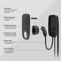 Chargeur de voiture électrique AC NECS 32A 7kW IP55 avec système de paiement intelligent OCPP 1.6, OEM ODM, stations de recharge pour voitures électriques