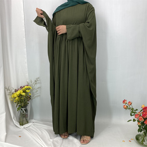 Venta al por Mayor de Elegantes Vestidos Largos Musulmanes con Pliegues <span class=keywords><strong>y</strong></span> Cobertura Total, Abaya Hijab <span class=keywords><strong>para</strong></span> Oriente Medio <span class=keywords><strong>y</strong></span> Turquía, Hechos <span class=keywords><strong>para</strong></span> Mujeres Musulmanas - Product Image 6
