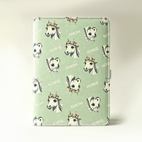 YALONG YLA5R017 A5 - Cuaderno de Tapa Dura de Cuero con Estampado de Caballo de Dibujos Animados, Cierre Elástico, Personalizable, Regalo al por Mayor