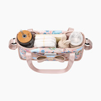 Personnalisé mignon imprimé floral maman couches Caddy organisateur étanche Portable bébé stockage fourre-tout pour pépinière voyage poussette Caddy