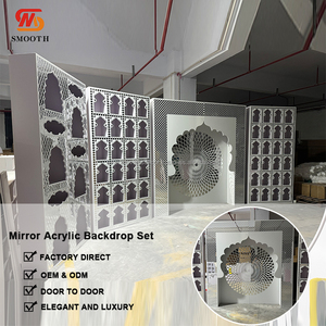 ฉากหลังงานแต่งงานอะคริลิคแบบเรียบหรู ซุ้มโค้งตกแต่งงานอีเว้นท์สไตล์อินเดียสุดหรู - Product Image 2