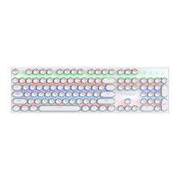 Clavier mécanique filaire T-WOLF T75 Punk, touches rondes, rétroéclairage RGB, clavier complet pour le jeu et le bureau