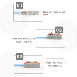 100 قطعة وصلة أسلاك متعددة سريعة SPL-1 عالمية مدمجة قابلة للشحن مكعبات طرفية يمكن ربطها واحدة في واحدة