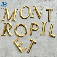 Lettres 3D personnalisées en laiton massif pour hôtels, entreprises, écoles - Montage mural/intérieur extérieur, fenêtre, étanches IP65, options multicolores