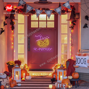 Letrero Luminoso LED de Neón con Diseño de Sombrero de Bruja, Calabaza y Araña para <span class=keywords><strong>Halloween</strong></span>, Regalo para Niños, Decoración de Fiestas, Uso en Automóviles - Product Image 4