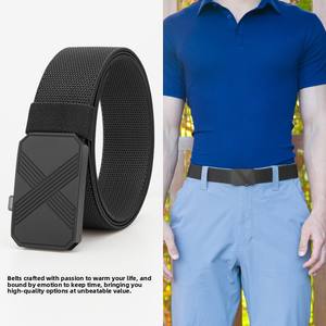Ceinture polo décontractée sportive en nylon et coton, 7 couleurs, alliage, déverrouillage rapide, élastique, 30% extensible, avec boucle en X - Product Image 3