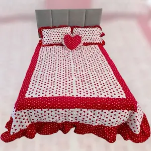 Couette Reyna avec housse, taille simple, motif cœur, literie en coton, usage domestique, toutes saisons, style classique - Product Image 5