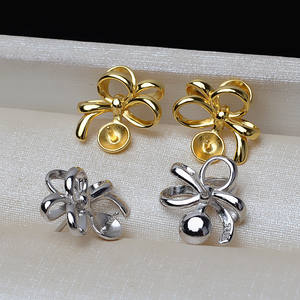 Wenchi Parures de bijoux de mode pour femmes, accessoires DIY, pendentif barre en argent pur S925, support vide pour perle de cheveux de bébé 7-9 mm - Product Image 4