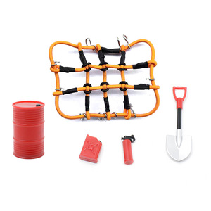 Accessoires pour modèles réduits <span class=keywords><strong>TRX4</strong></span>-<span class=keywords><strong>M</strong></span> SCX24 à l'échelle <span class=keywords><strong>1</strong></span>/<span class=keywords><strong>18</strong></span> : filet à bagages, extincteur, bidon d'huile, pelle - en plastique - Product Image 1