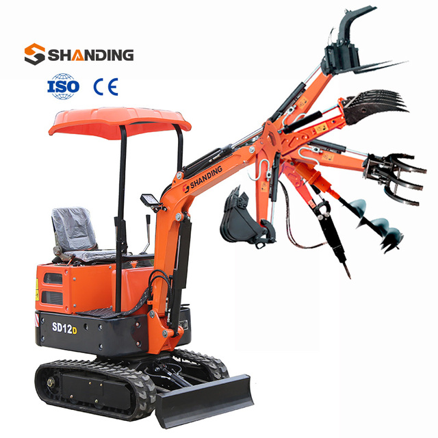 China SD12D Shanding 1 Ton Mini Excavator with CE Mini Digger Prices