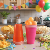 Gobelets jetables en plastique à double paroi de 18 oz, design fileté, sans BPA, écologiques et recyclables pour mariages, hôtels, restaurants