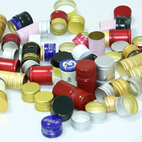 Capsules filetées en aluminium de 28 mm en gros, adaptées aux bouteilles en verre de boissons ou aux bouteilles de vin