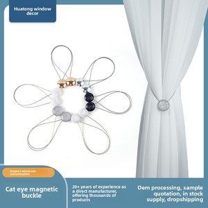 Nueva Cortina <span class=keywords><strong>de</strong></span> Plástico con Efecto Ojo <span class=keywords><strong>de</strong></span> Gato, Hebilla Magnética, Estilo Moderno Minimalista, Correa Antiviento, Venta al por Mayor, Instalación sin Perforaciones - Product Image 4