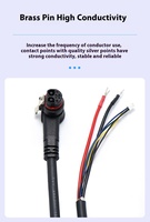 Connecteur M8T aviation trois voies 3 broches mâle/femelle en cuivre, indice de protection IP67, 3A 12V pour trottinette électrique, connexion câble USB DIN