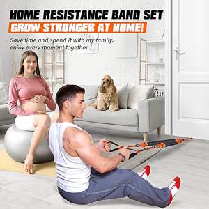 <span class=keywords><strong>Fascia</strong></span> di resistenza Wellshow per esercizi con maniglie porta di ancoraggio attrezzature per la palestra di casa per la <span class=keywords><strong>schiena</strong></span> - Product Image 5